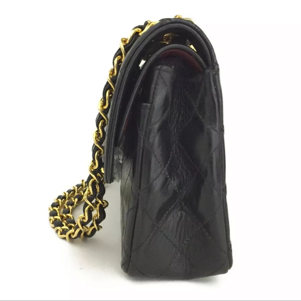 S0LD 7/8/22 CHANEL Classic Medium Double Flap Gold Chain Bag +Serial Card - Picture 9 of 17